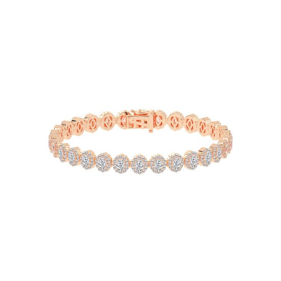 Silara Miracle Setting Oval Cut Tennis Lab Diamond Bracelet