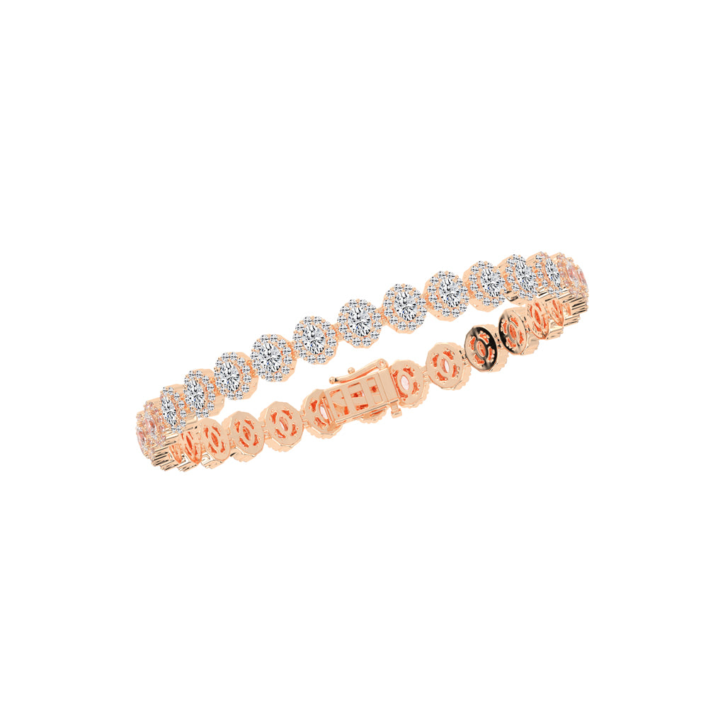 Silara Miracle Setting Oval Cut Tennis Lab Diamond Bracelet