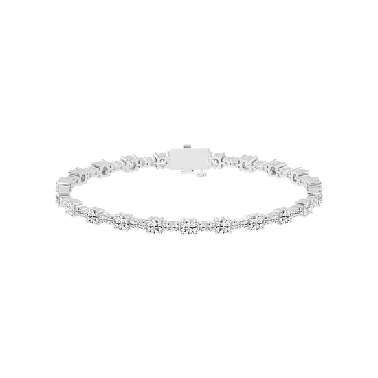 Fionna Round Cut Tennis Lab Diamond Bracelet