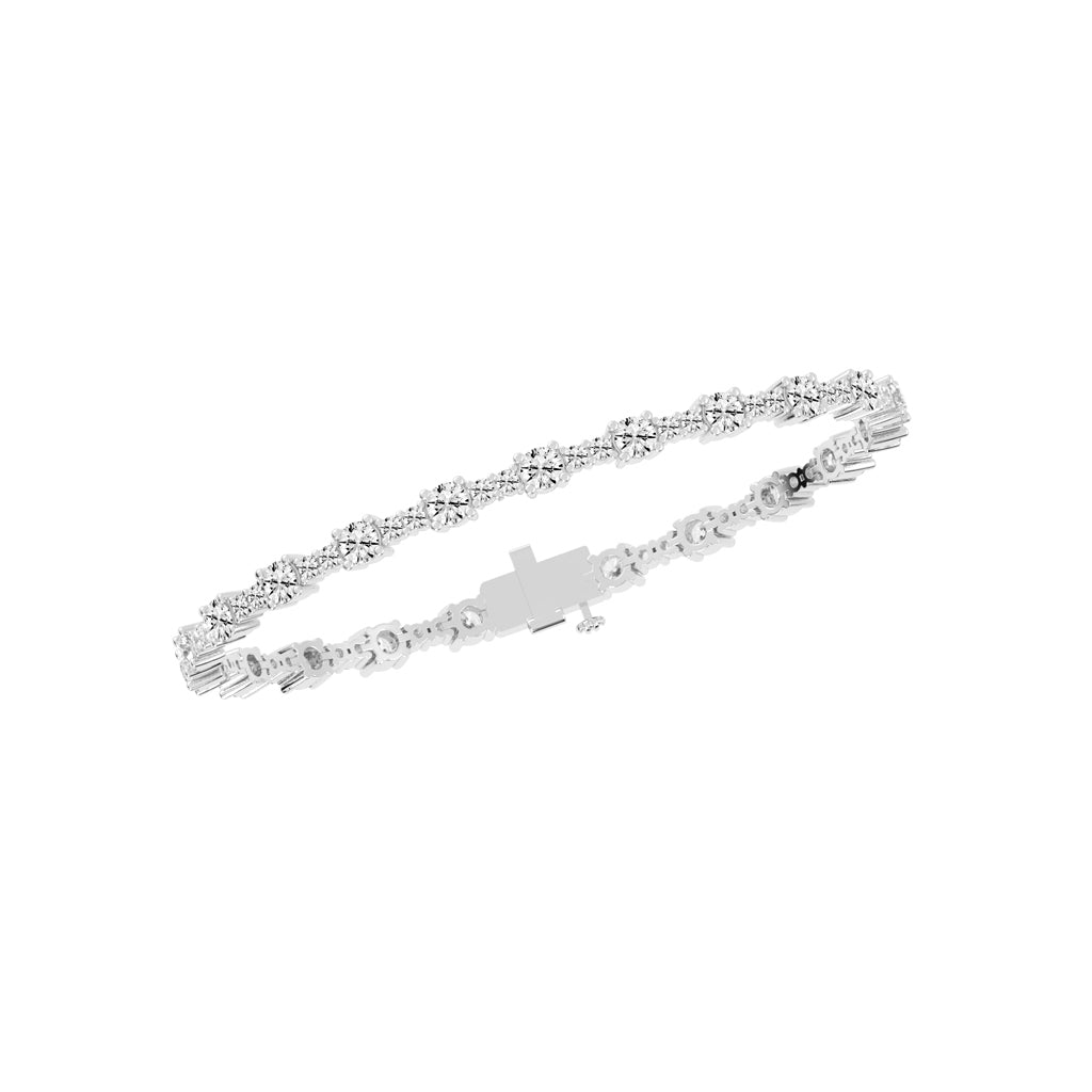 Fionna Round Cut Tennis Lab Diamond Bracelet