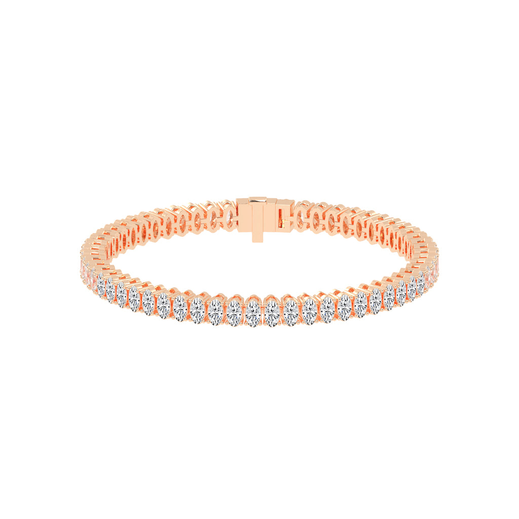 Lysandra Oval Cut Tennis Lab Diamond Bracelet