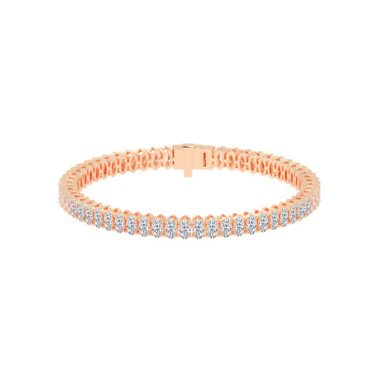 Lysandra Oval Cut Tennis Lab Diamond Bracelet