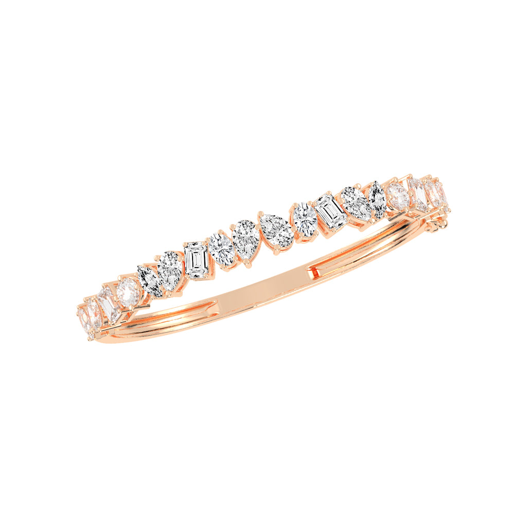 Evra Miracle Setting Kada Lab Diamond Bracelet