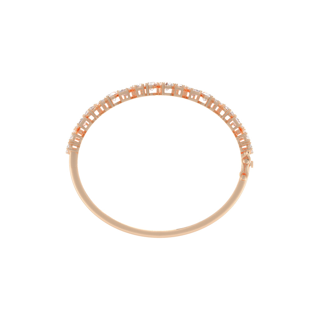 Evra Miracle Setting Kada Lab Diamond Bracelet