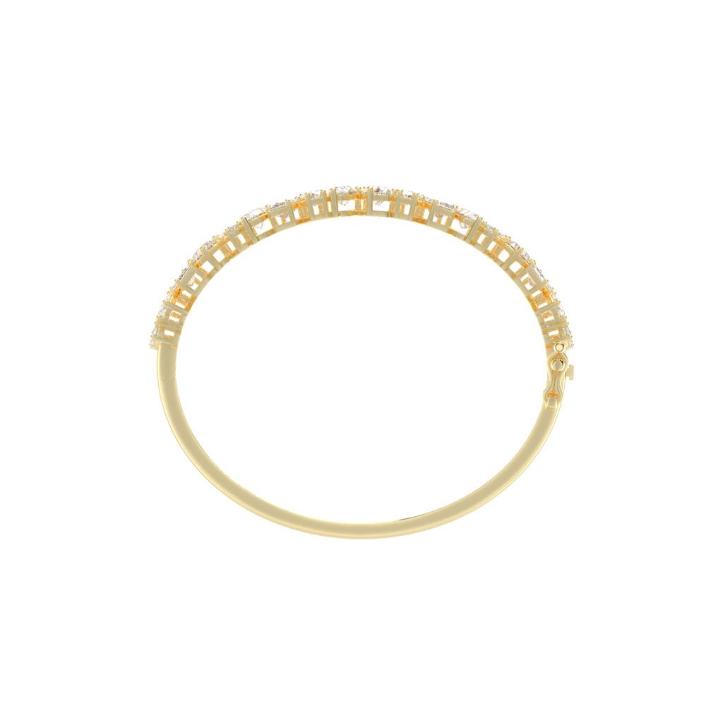 Evra Miracle Setting Kada Lab Diamond Bracelet