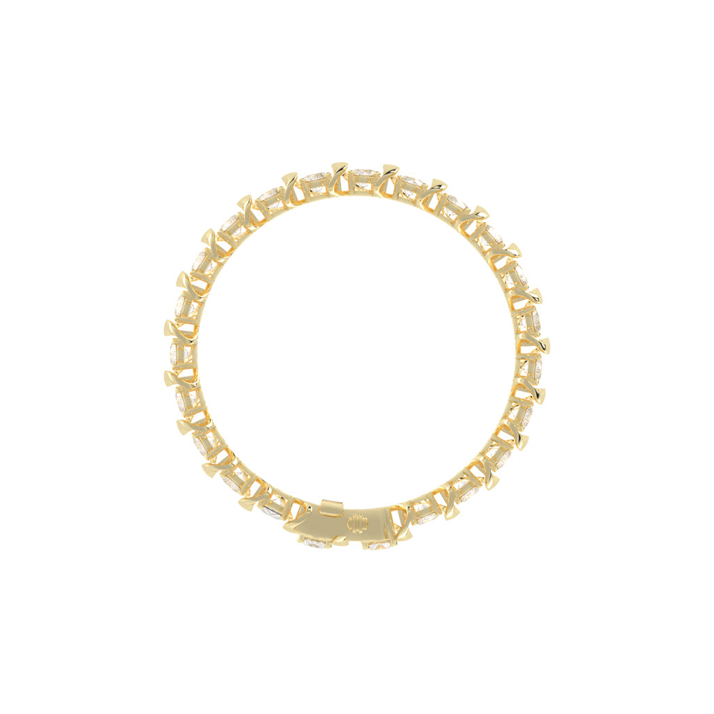Vera Wave Round Cut Fancy Lab Diamond Bracelet