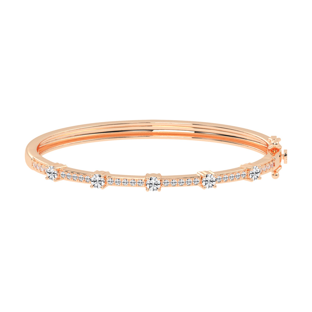 Starlight Path Diamond Bangle Bracelet