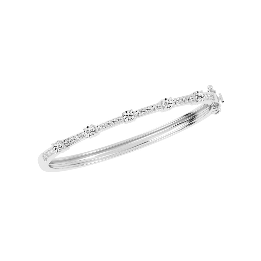 Starlight Path Diamond Bangle Bracelet