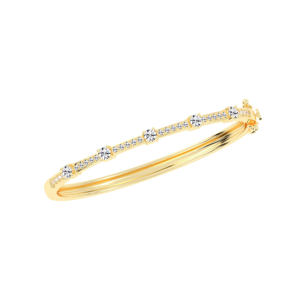 Starlight Path Diamond Bangle Bracelet