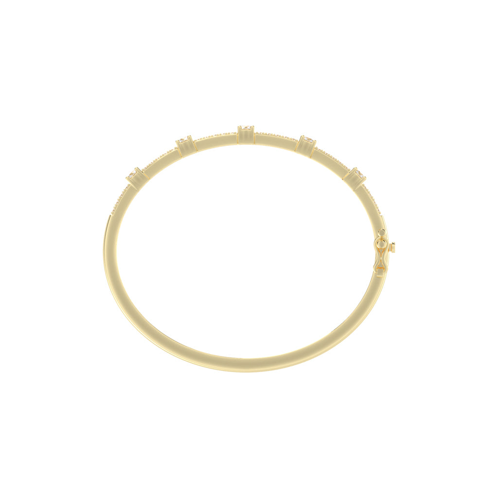 Starlight Path Diamond Bangle Bracelet