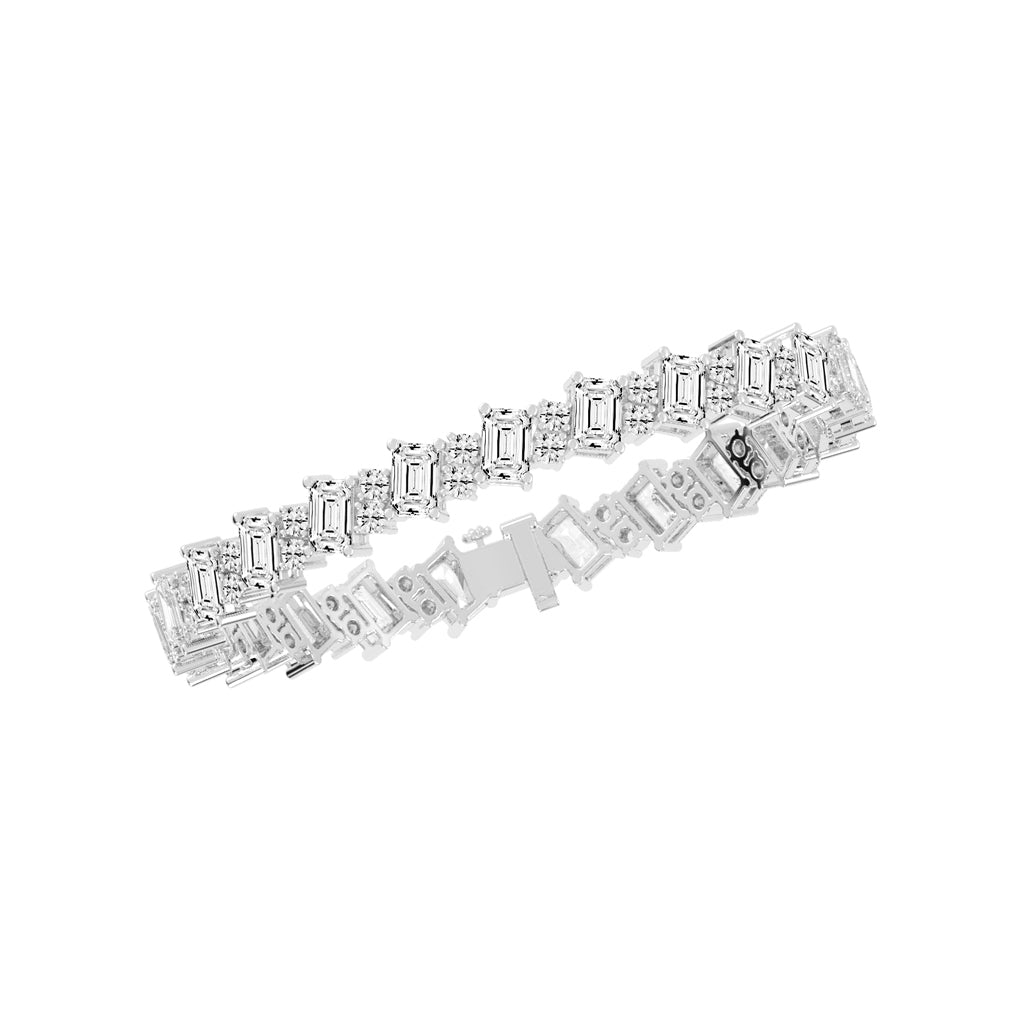 Orin Emerald Cut Fancy Lab Diamond Bracelet