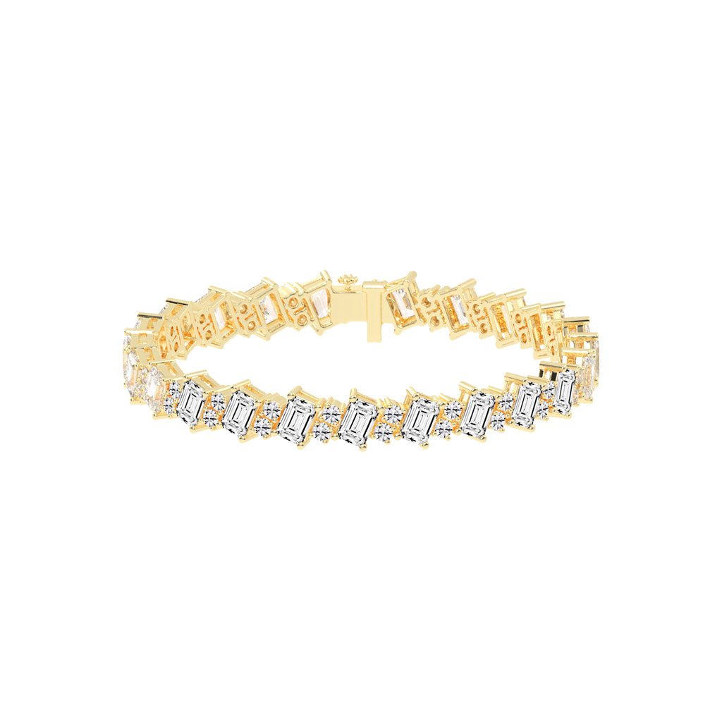 Orin Emerald Cut Fancy Lab Diamond Bracelet