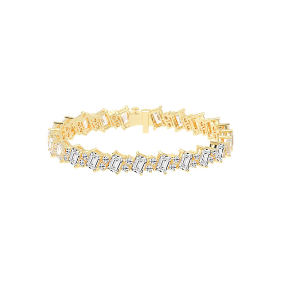 Orin Emerald Cut Fancy Lab Diamond Bracelet