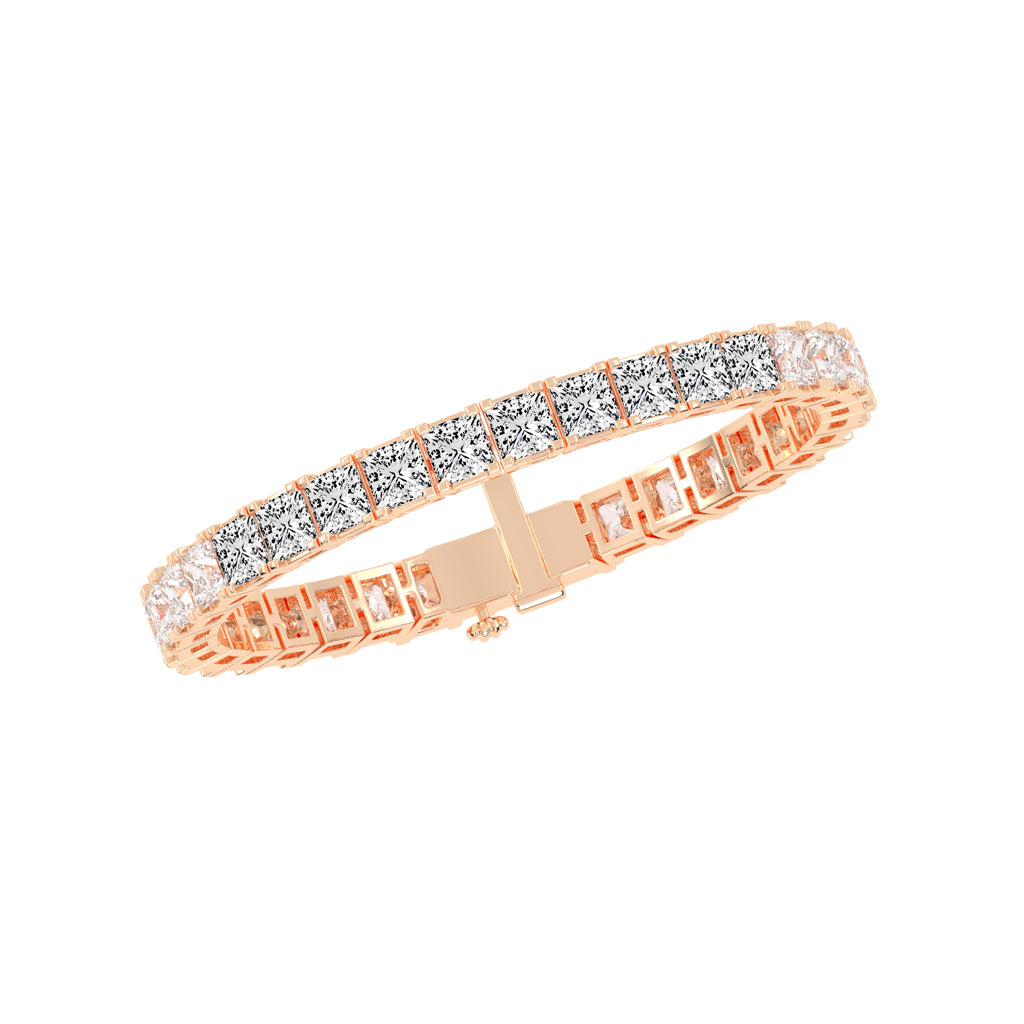 Precision Pave Square Diamond Bracelet