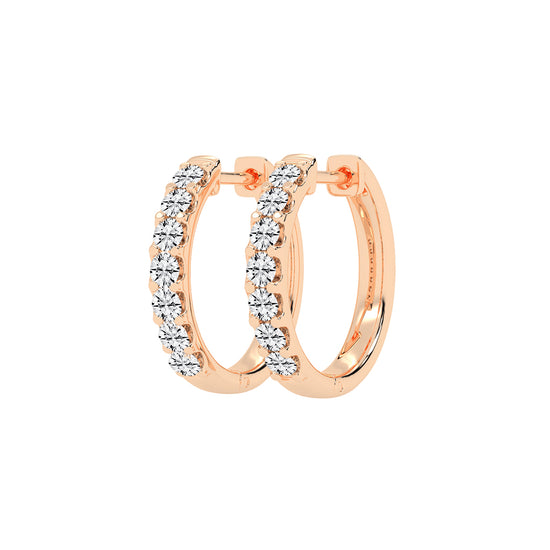 Micro-Pave Diamond Embrace Hoop Earrings