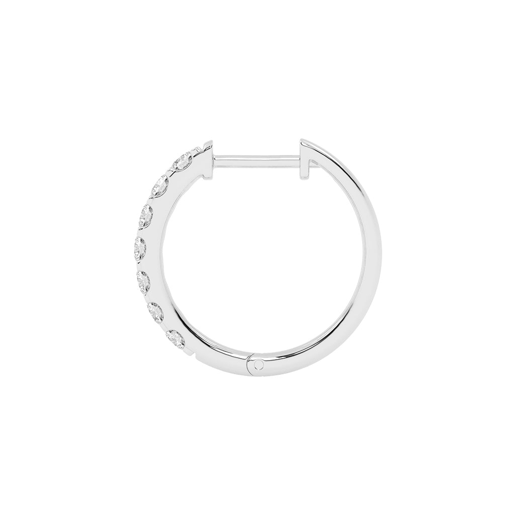 Micro-Pave Diamond Embrace Hoop Earrings