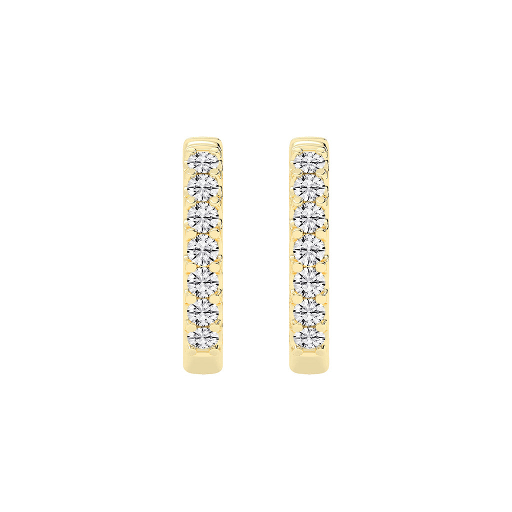 Micro-Pave Diamond Embrace Hoop Earrings
