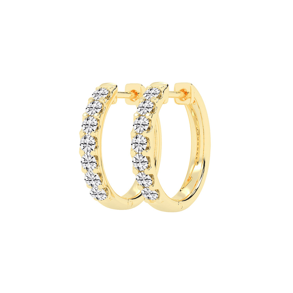 Micro-Pave Diamond Embrace Hoop Earrings