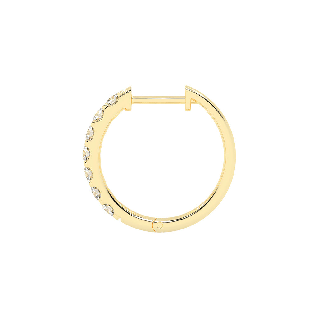 Micro-Pave Diamond Embrace Hoop Earrings