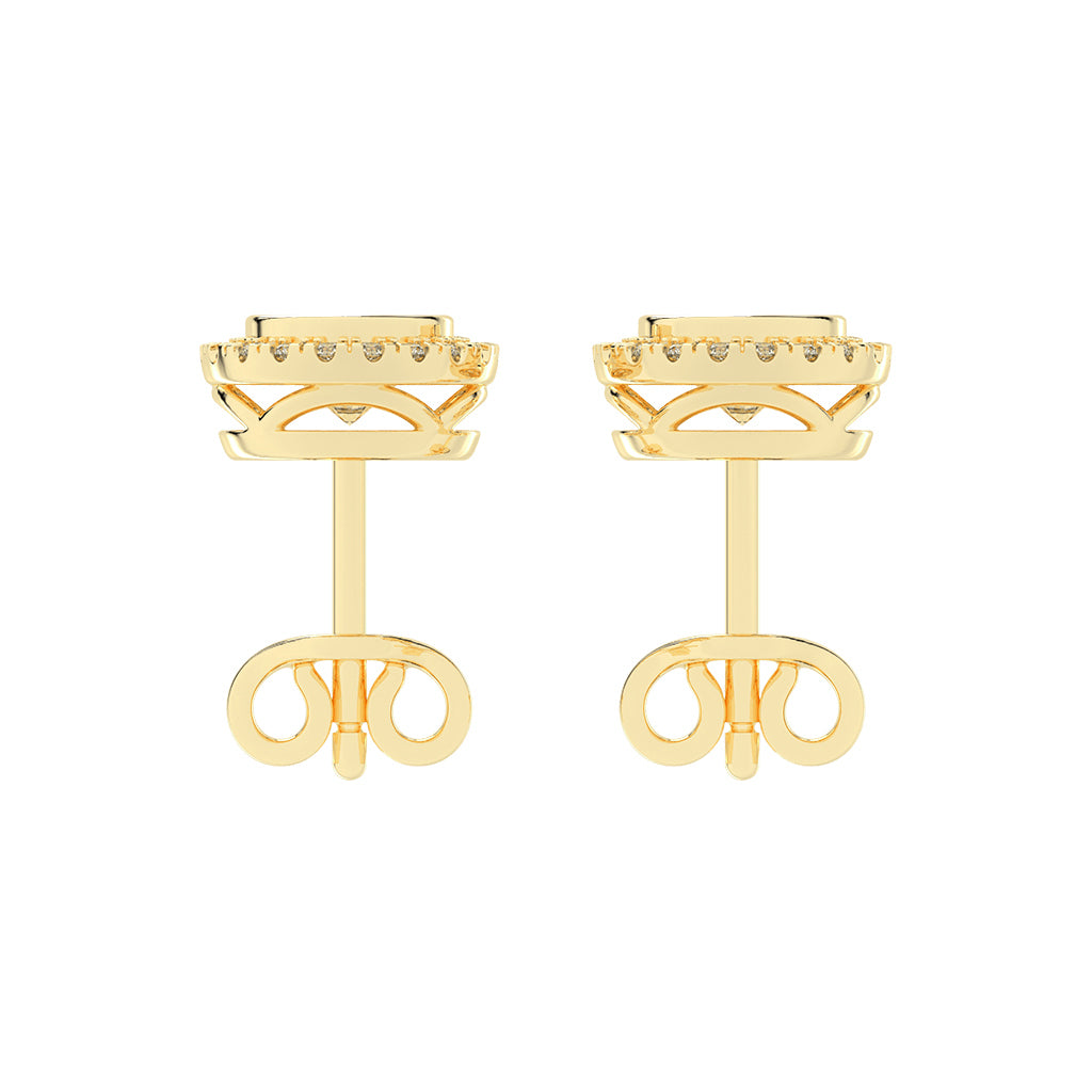 Classic Radiance Dual Halo Diamond Stud Earrings