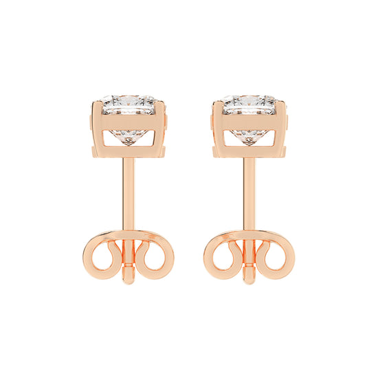 Pillow of Light Diamond Stud Earrings