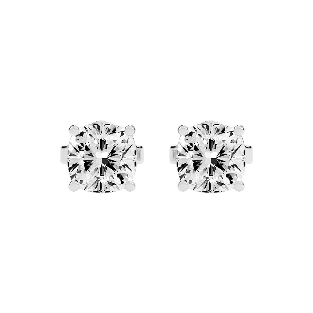 Pillow of Light Diamond Stud Earrings