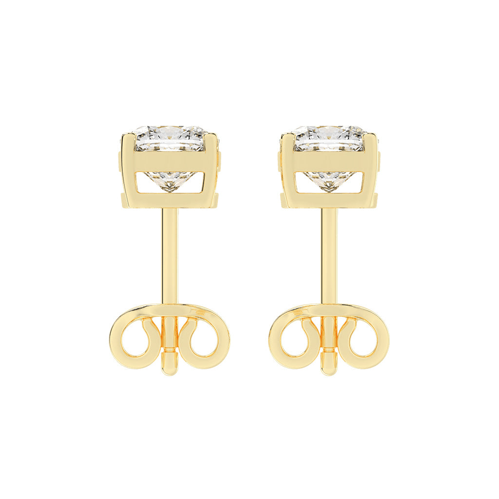 Pillow of Light Diamond Stud Earrings