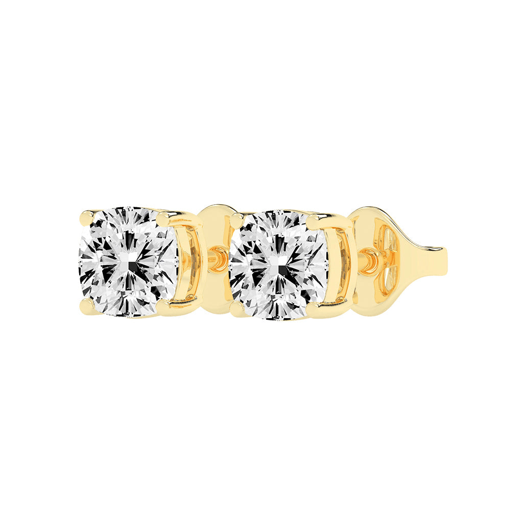Pillow of Light Diamond Stud Earrings