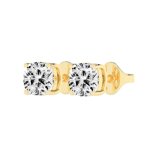 Pillow of Light Diamond Stud Earrings
