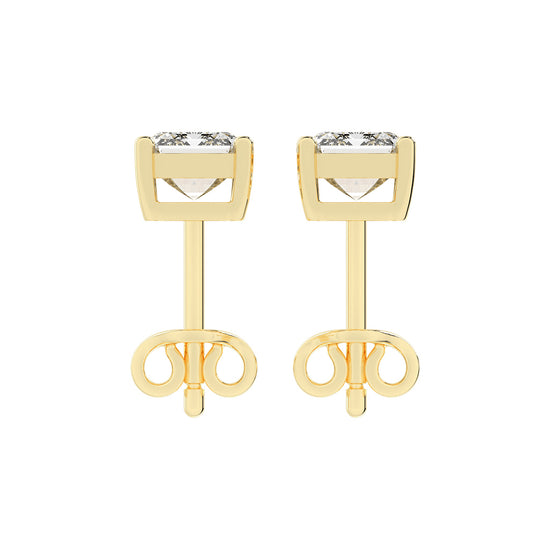 Architectural Brilliance Emerald-Cut Diamond Stud Earrings