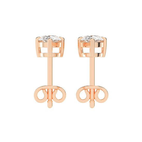 Graceful Cascade Pear Diamond Stud Earrings