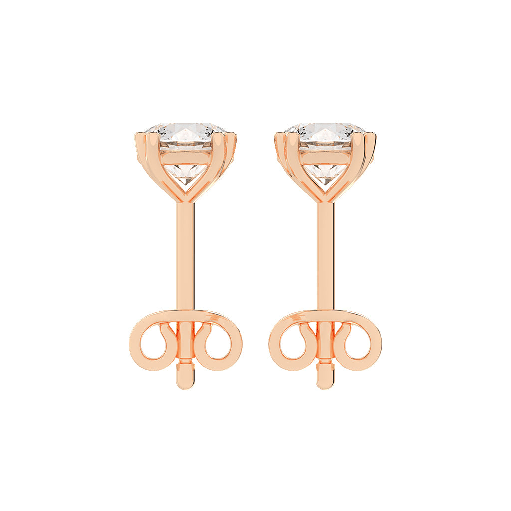 Classic Brilliance Beaded Prong Diamond Stud Earrings