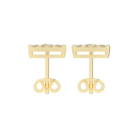 Pyramid of Light Diamond Stud Earrings