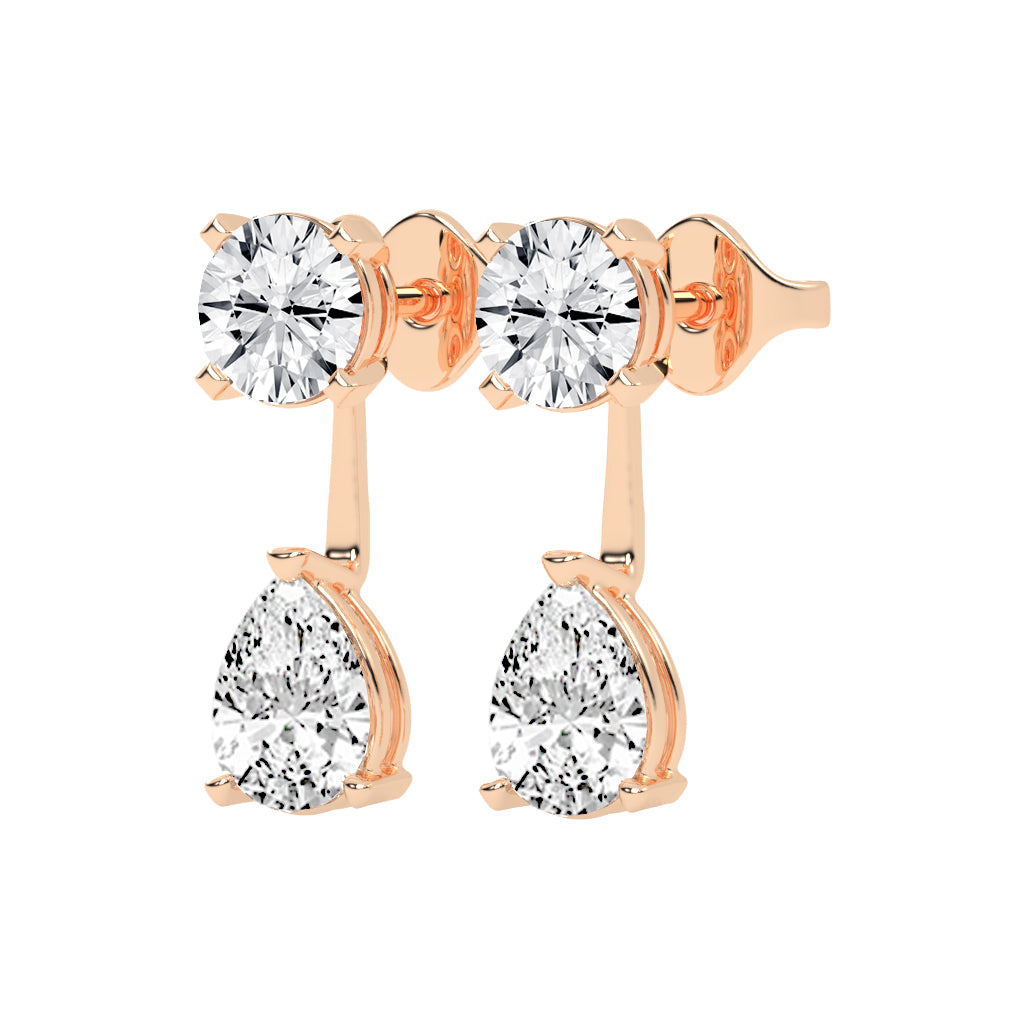 Glimmering Cascade Diamond Dangler Earrings