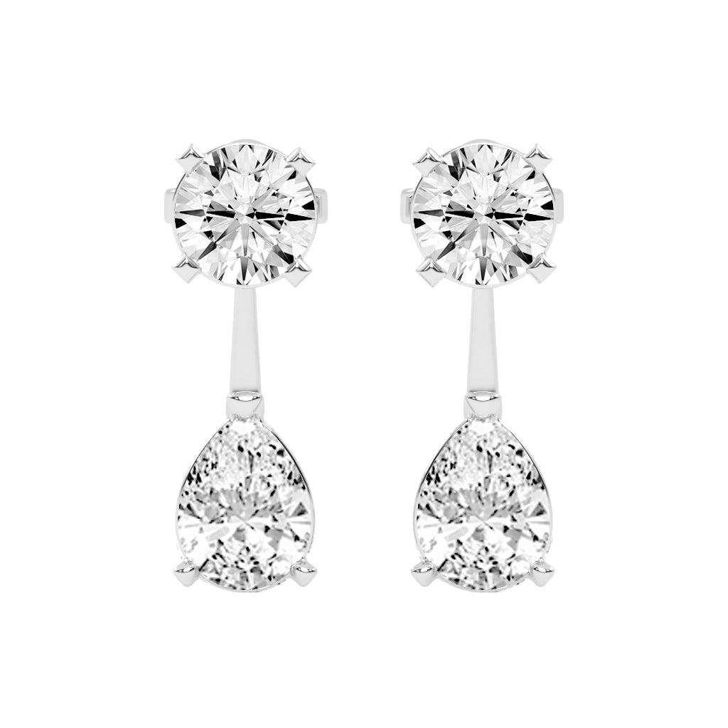 Glimmering Cascade Diamond Dangler Earrings