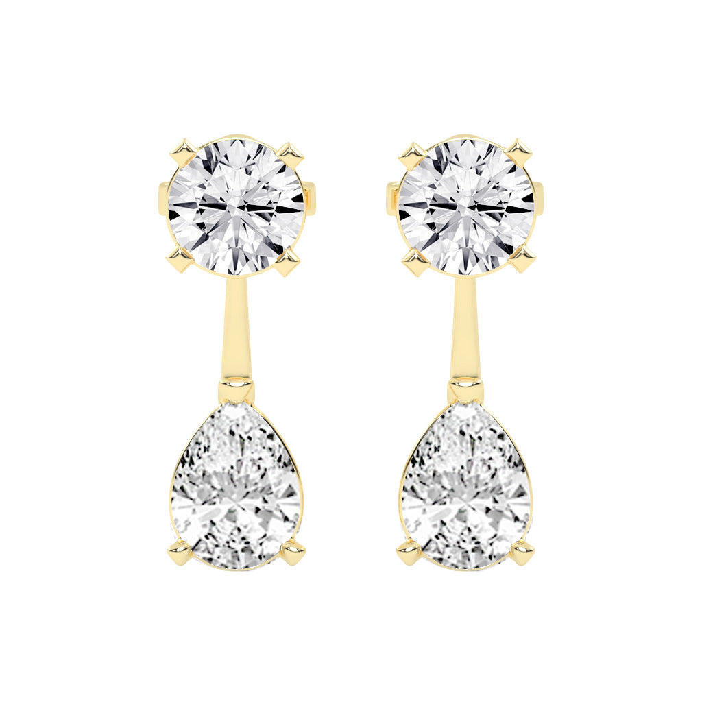 Glimmering Cascade Diamond Dangler Earrings