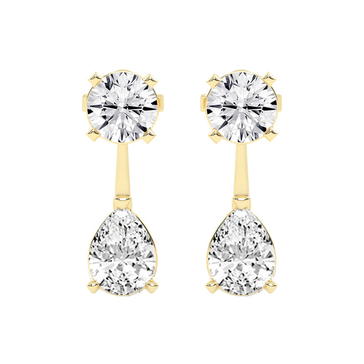 Glimmering Cascade Diamond Dangler Earrings