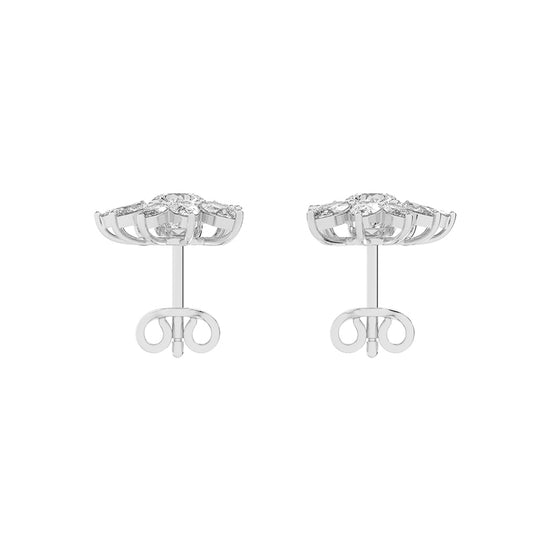 Celestial Bloom Radiating Marquise Diamond Studs