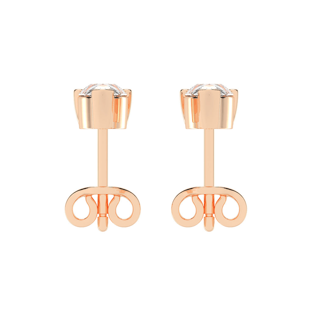 Timeless Elegance Pear Solitaire Diamond Studs