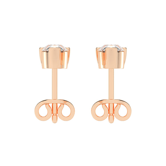 Timeless Elegance Pear Solitaire Diamond Studs