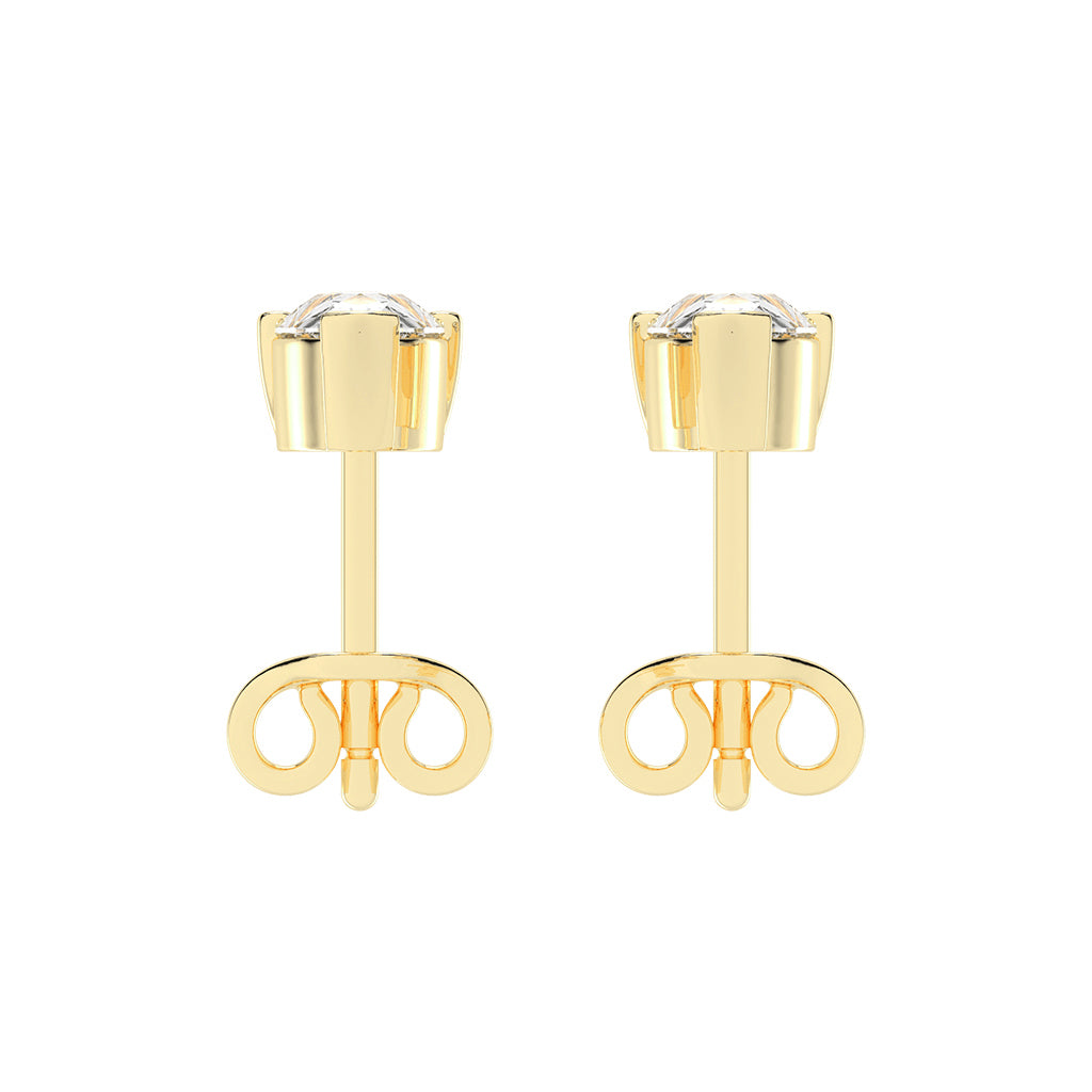 Timeless Elegance Pear Solitaire Diamond Studs