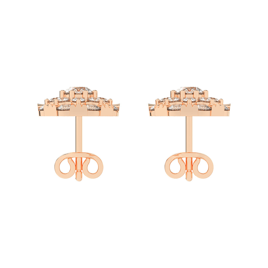 Effulgent Cluster Round Brilliant Diamond Studs