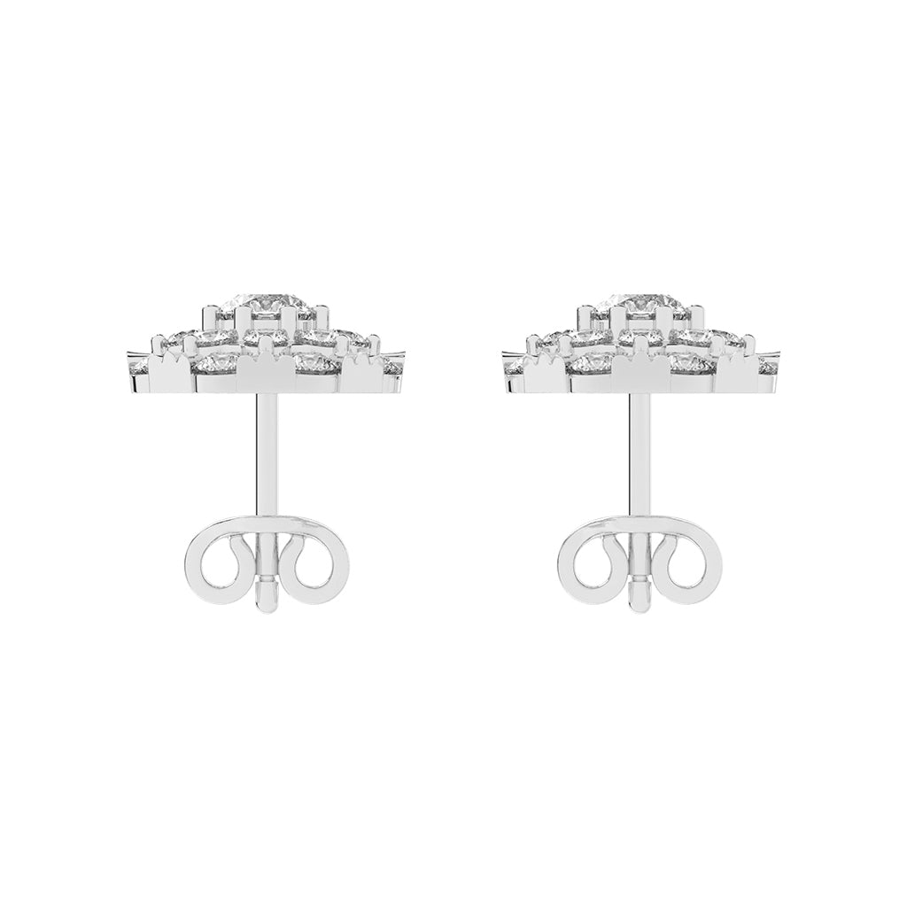 Effulgent Cluster Round Brilliant Diamond Studs