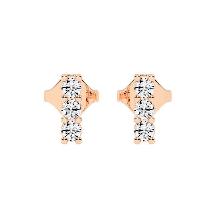 Celestial Triple Gemstone Studs