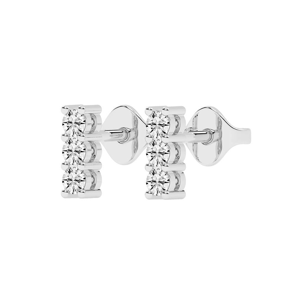 Celestial Triple Gemstone Studs