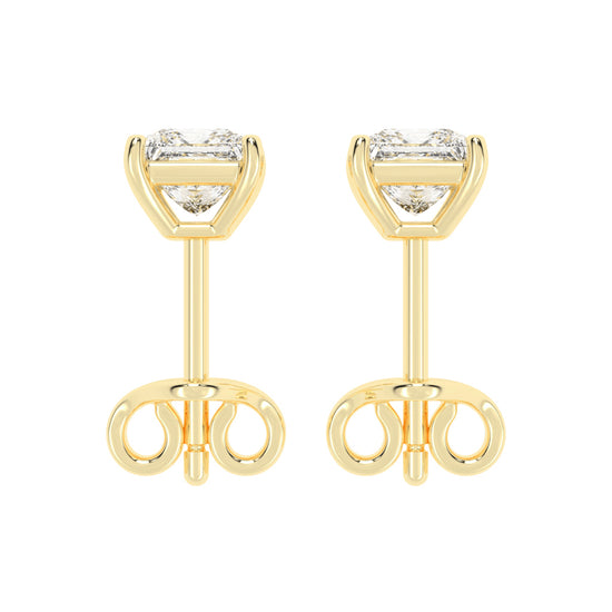 Princess-Cut Solitaire Studs