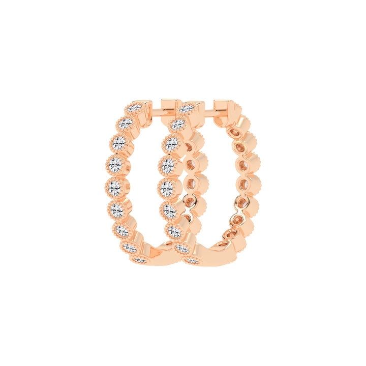 Beaded Frame Hoop Earrings