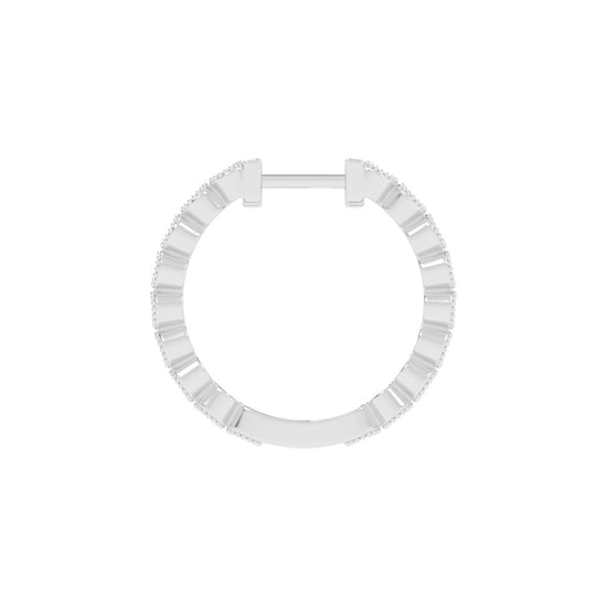 Beaded Frame Hoop Earrings