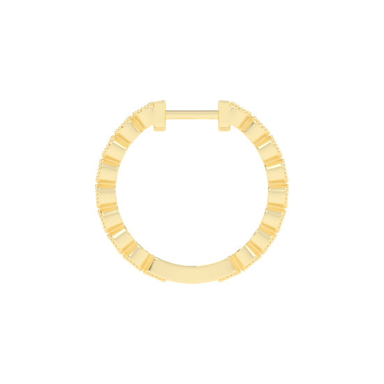 Beaded Frame Hoop Earrings