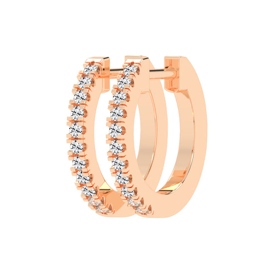 Sleek Pave Hoop Earrings